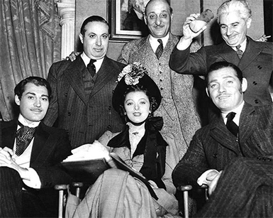 On the set of Parnell with Myrna Loy and Alan Marshall, 1937